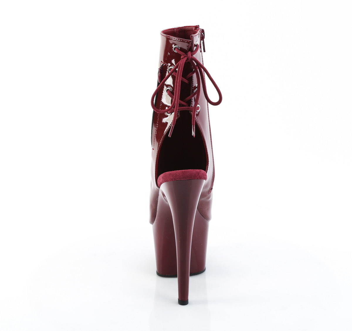 ADORE-1018 7" Heel, 2 3/4" PF Open Toe/Heel Ankle Boot, Side Zip