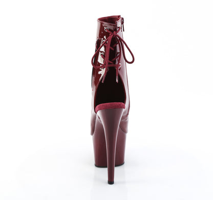 ADORE-1018 7" Heel, 2 3/4" PF Open Toe/Heel Ankle Boot, Side Zip