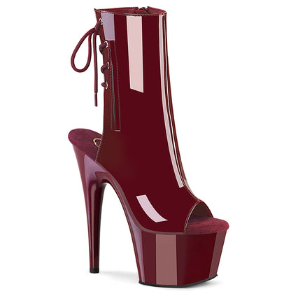 ADORE-1018 7" Heel, 2 3/4" PF Open Toe/Heel Ankle Boot, Side Zip