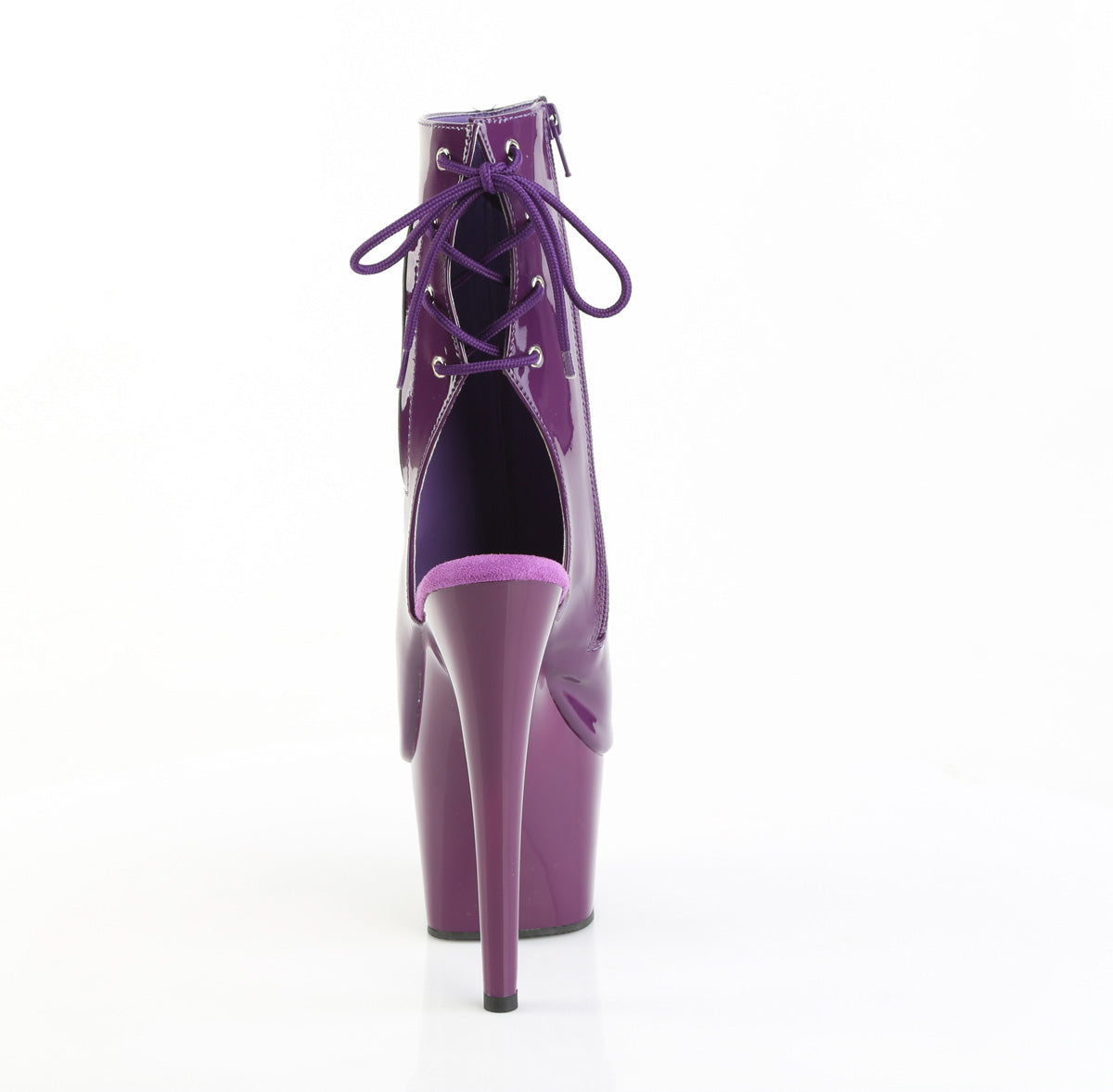 ADORE-1018 7" Heel, 2 3/4" PF Open Toe/Heel Ankle Boot, Side Zip