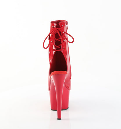 ADORE-1018 7" Heel, 2 3/4" PF Open Toe/Heel Ankle Boot, Side Zip