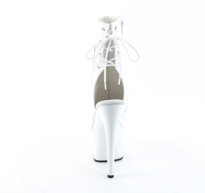 ADORE-1018 7" Heel, 2 3/4" PF Open Toe/Heel Ankle Boot, Side Zip