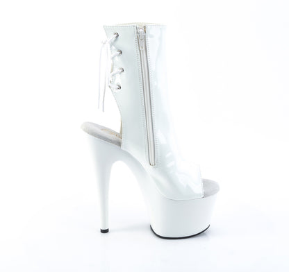 ADORE-1018 7" Heel, 2 3/4" PF Open Toe/Heel Ankle Boot, Side Zip