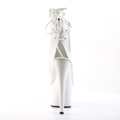 ADORE-1018 7" Heel, 2 3/4" PF Open Toe/Heel Ankle Boot, Side Zip