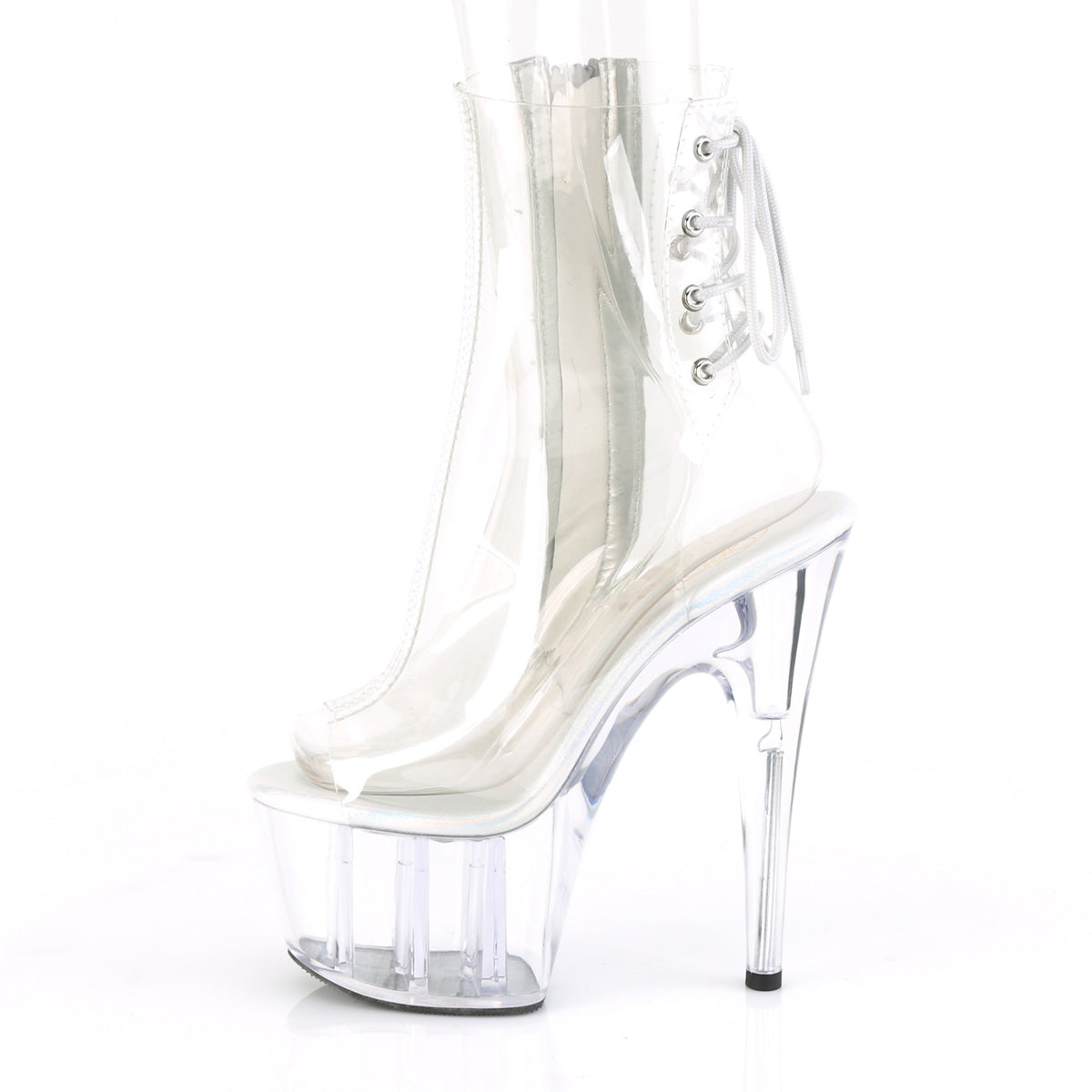 ADORE-1018C *7" Heel, 2 3/4" PF Open Toe/Heel Ankle Boot, Side Zip