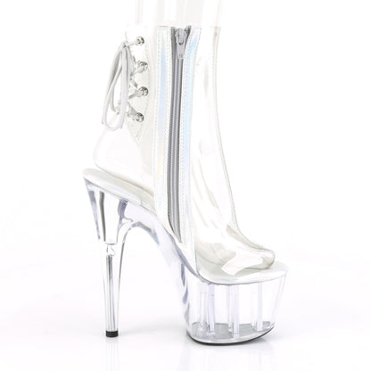 ADORE-1018C *7" Heel, 2 3/4" PF Open Toe/Heel Ankle Boot, Side Zip