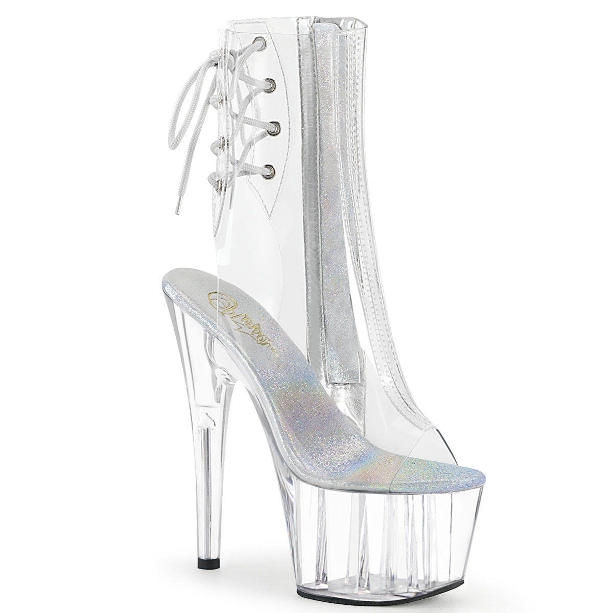 ADORE-1018C *7" Heel, 2 3/4" PF Open Toe/Heel Ankle Boot, Side Zip