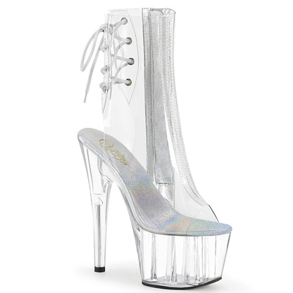 ADORE-1018C *7" Heel, 2 3/4" PF Open Toe/Heel Ankle Boot, Side Zip