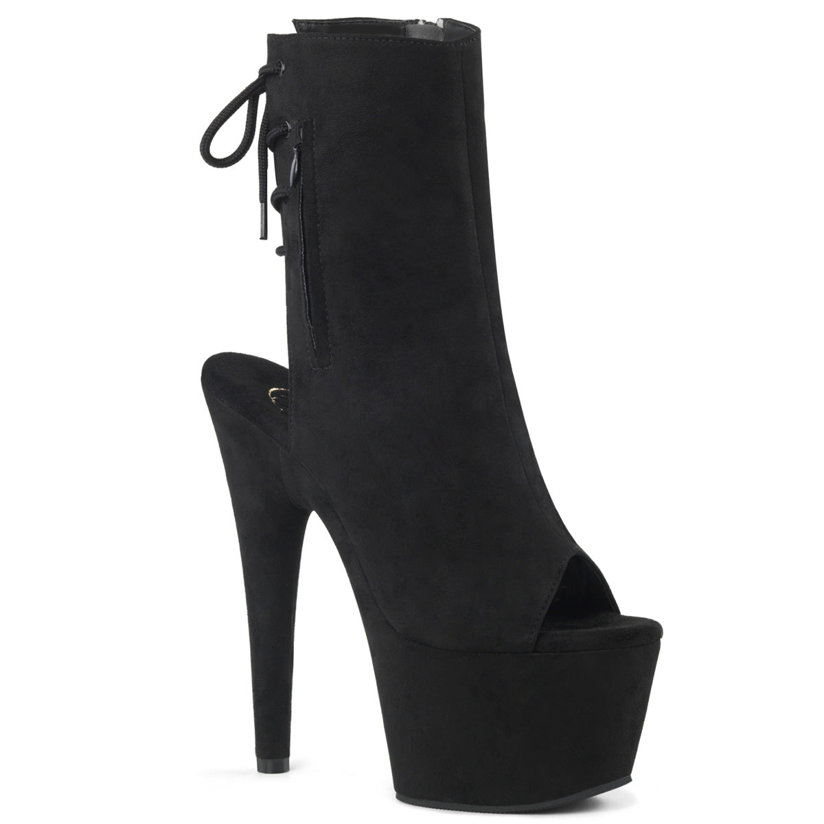 ADORE-1018FS *7" Heel, 2 3/4" PF Open Toe/Heel Ankle Boot, Side Zip