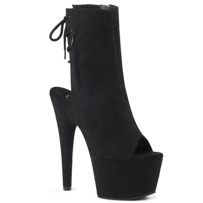 ADORE-1018FS *7" Heel, 2 3/4" PF Open Toe/Heel Ankle Boot, Side Zip