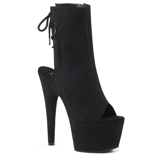 ADORE-1018FS *7" Heel, 2 3/4" PF Open Toe/Heel Ankle Boot, Side Zip