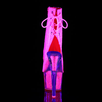 ADORE-1018G *7" Heel, 2 3/4" PF Blacklight Reactive Ankle Boot