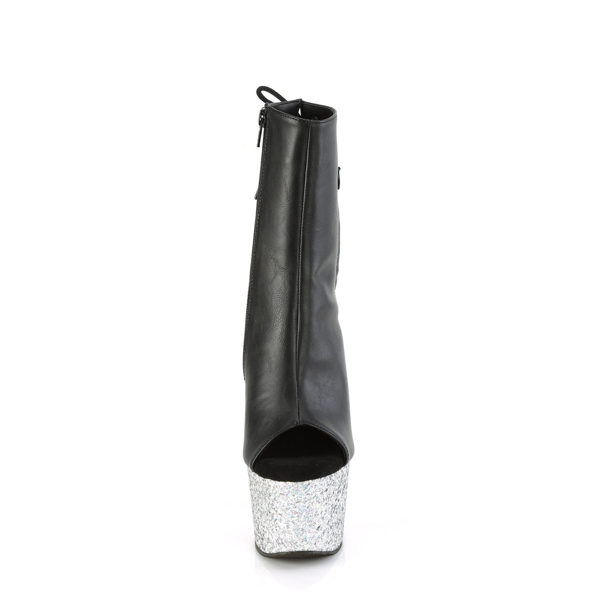 ADORE-1018LG 7" Heel, 2 3/4" PF Open Toe/Heel Ankle Boot, Side Zip