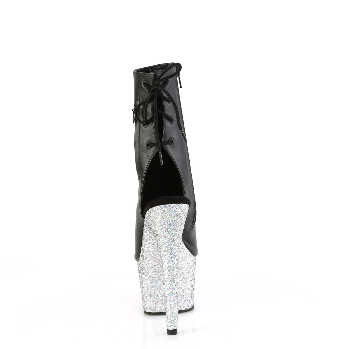 ADORE-1018LG 7" Heel, 2 3/4" PF Open Toe/Heel Ankle Boot, Side Zip