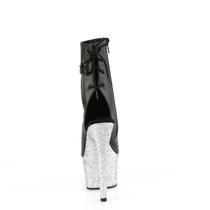 ADORE-1018LG 7" Heel, 2 3/4" PF Open Toe/Heel Ankle Boot, Side Zip