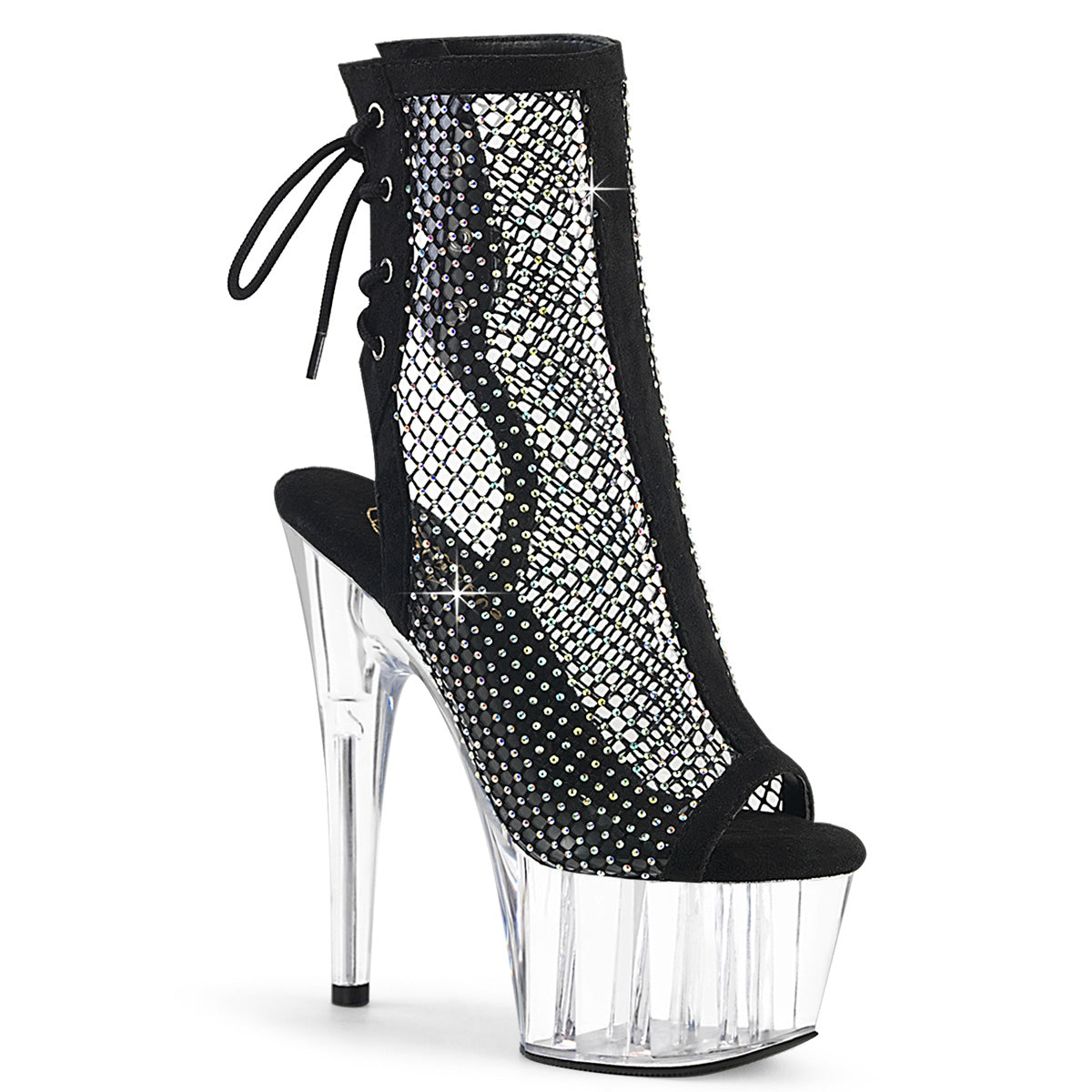 ADORE-1018RM 7" Heel, 2 3/4" PF Open Toe/Heel Ankle Boot