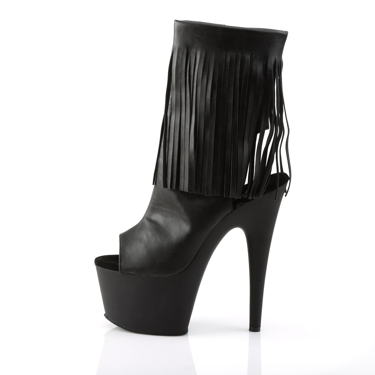 ADORE-1019 *7" Heel, 2 3/4" PF Open Toe/Heel Ankle Boot, Side Zip