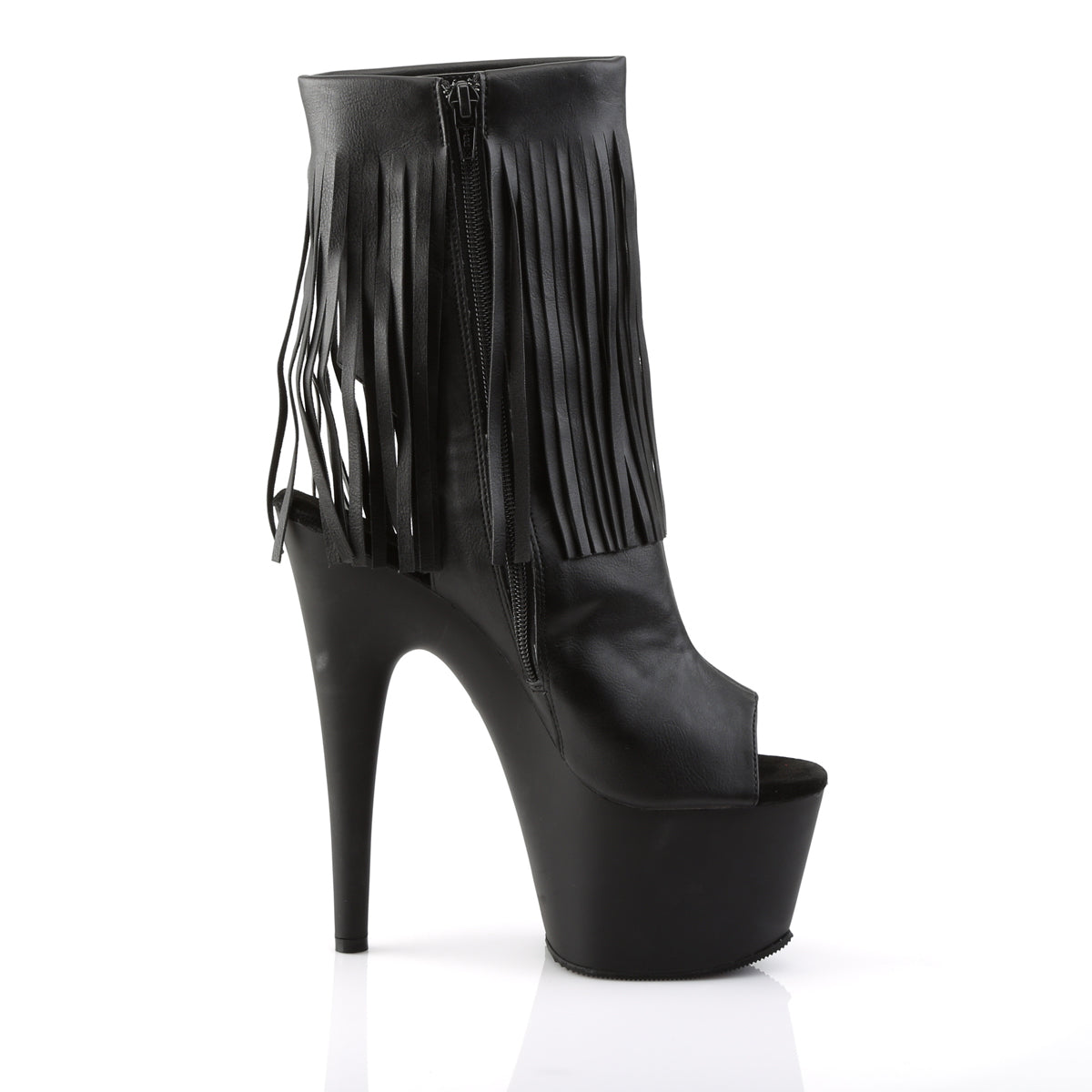 ADORE-1019 *7" Heel, 2 3/4" PF Open Toe/Heel Ankle Boot, Side Zip