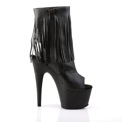 ADORE-1019 *7" Heel, 2 3/4" PF Open Toe/Heel Ankle Boot, Side Zip