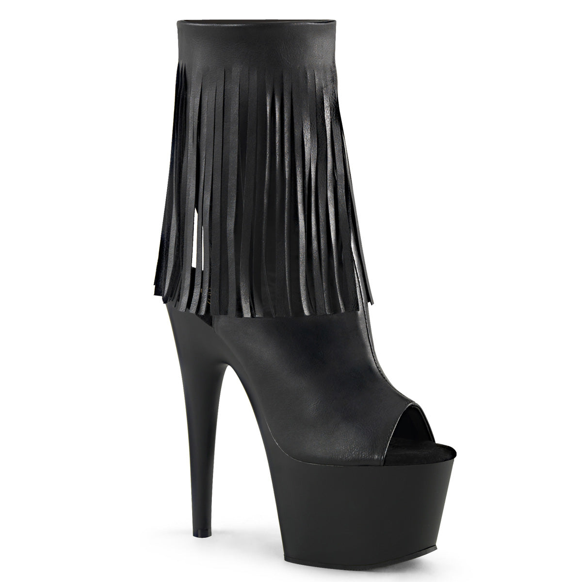 ADORE-1019 *7" Heel, 2 3/4" PF Open Toe/Heel Ankle Boot, Side Zip