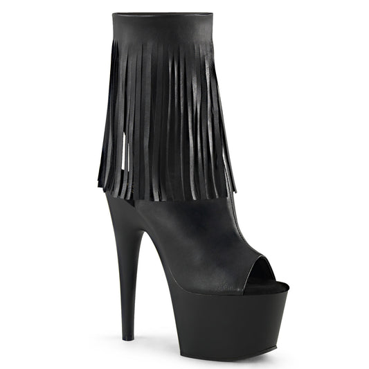 ADORE-1019 *7" Heel, 2 3/4" PF Open Toe/Heel Ankle Boot, Side Zip