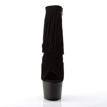 ADORE-1019 *7" Heel, 2 3/4" PF Open Toe/Heel Ankle Boot, Side Zip
