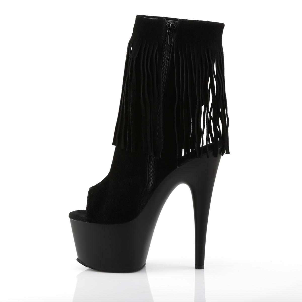 ADORE-1019 *7" Heel, 2 3/4" PF Open Toe/Heel Ankle Boot, Side Zip