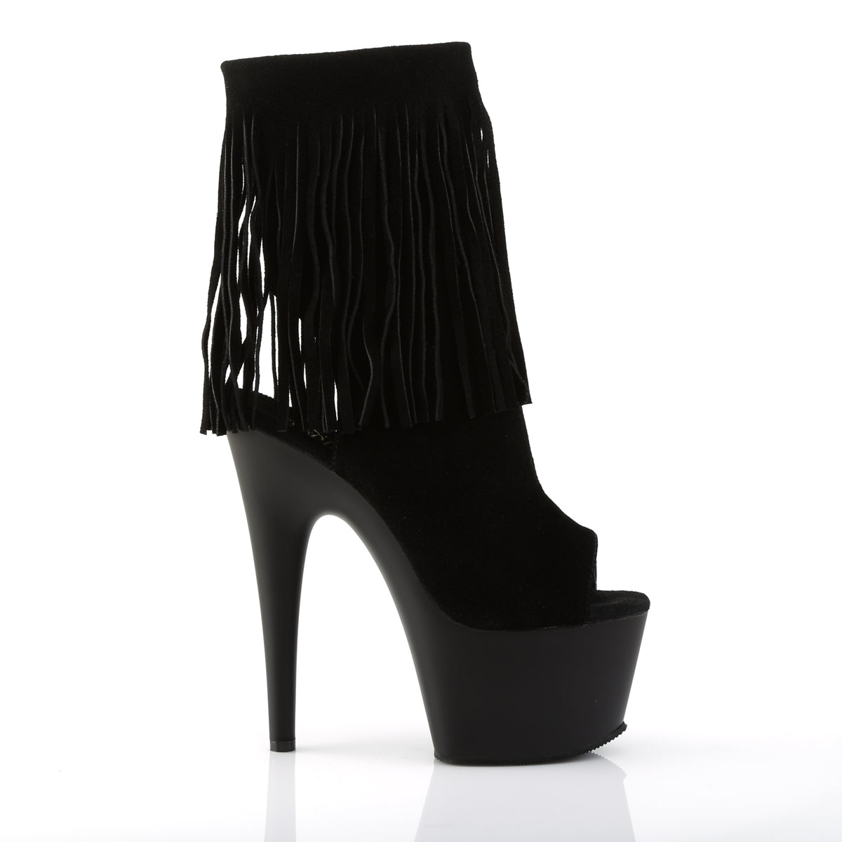 ADORE-1019 *7" Heel, 2 3/4" PF Open Toe/Heel Ankle Boot, Side Zip