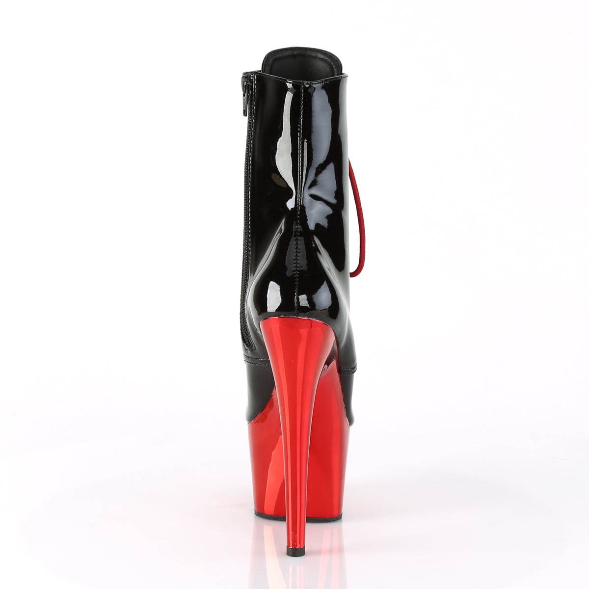 ADORE-1020 7" Heel, 2 3/4" PF Lace-Up Ankle BT, Side Zip
