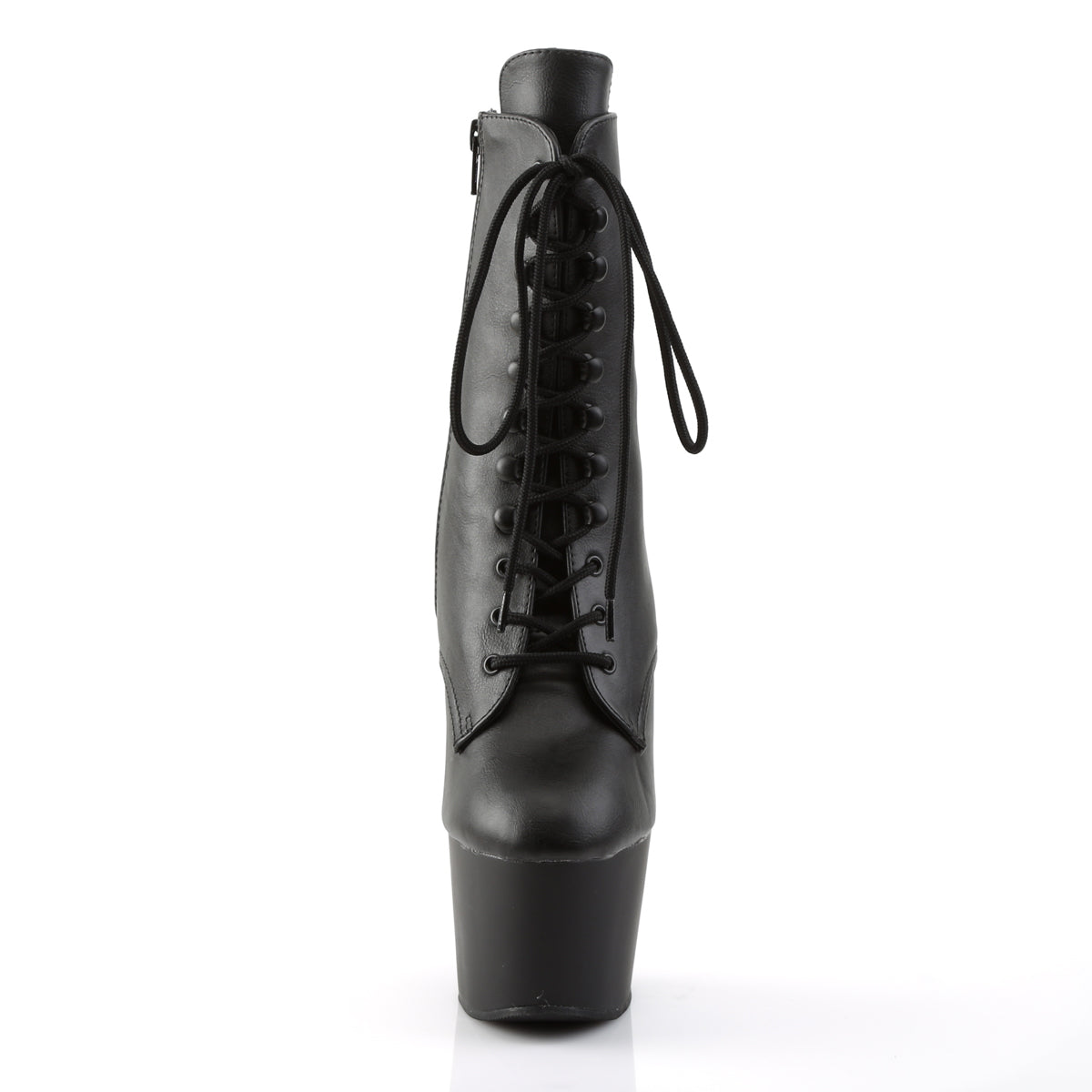 ADORE-1020 7" Heel, 2 3/4" PF Lace-up Ankle Boot, Side Zip