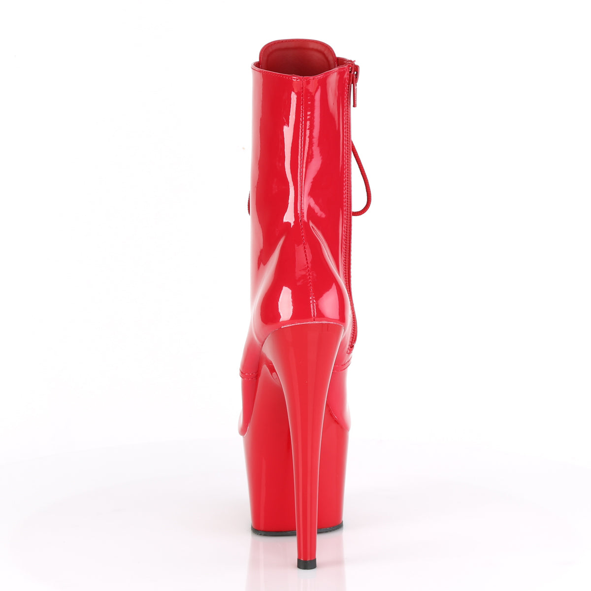 ADORE-1020 *7" Heel, 2 3/4" PF Lace-Front Ankle Boot, Side Zip