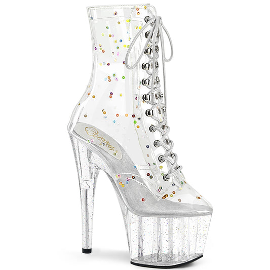 ADORE-1020C-2 *7" Heel, 2 3/4" PF Lace-Up Front Ankle Boot