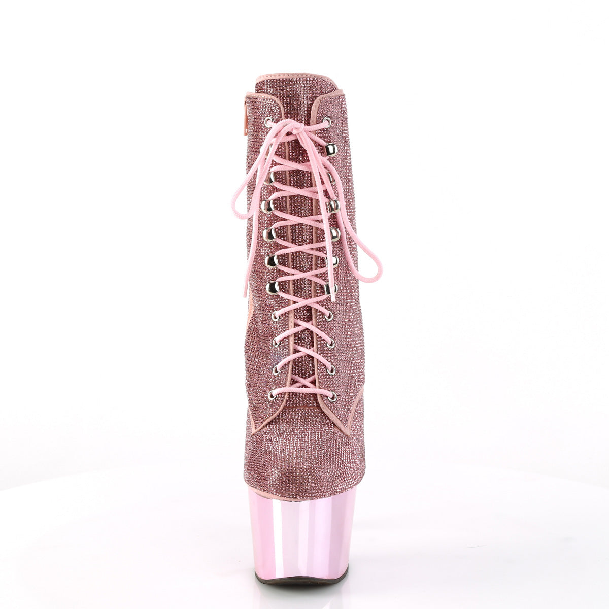 ADORE-1020CHRS *7" Heel , 2 3/4" PF RS Embellished Ankle Boot, Side Zip