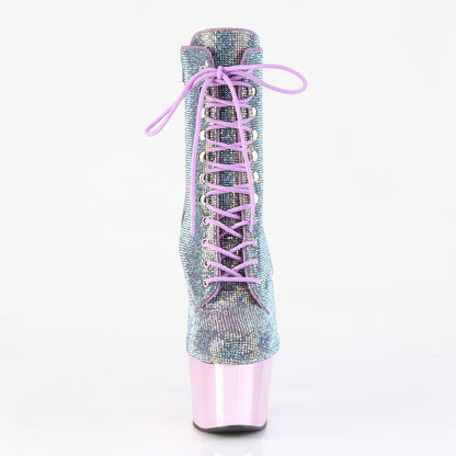 ADORE-1020CHRS *7" Heel , 2 3/4" PF RS Embellished Ankle Boot, Side Zip