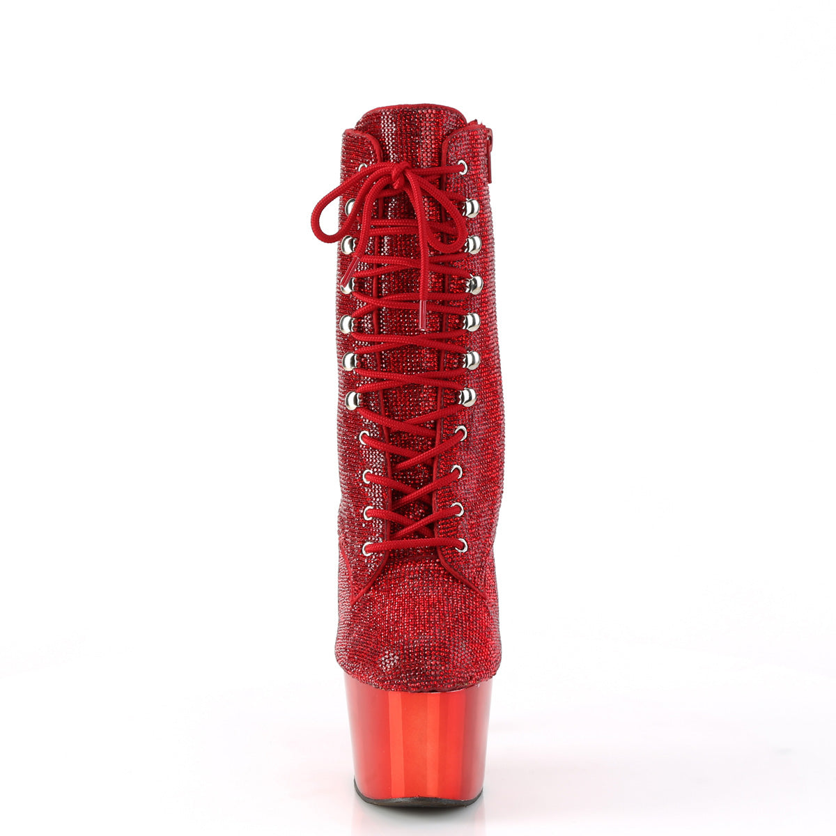 ADORE-1020CHRS *7" Heel , 2 3/4" PF RS Embellished Ankle Boot, Side Zip