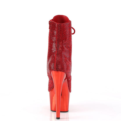 ADORE-1020CHRS *7" Heel , 2 3/4" PF RS Embellished Ankle Boot, Side Zip
