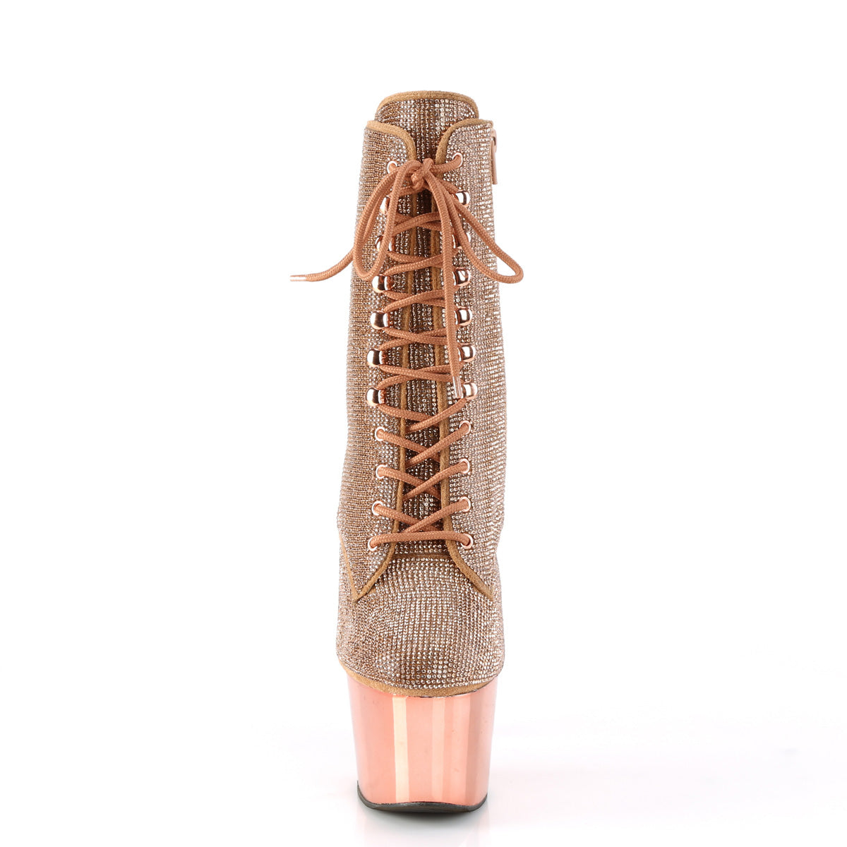 ADORE-1020CHRS *7" Heel , 2 3/4" PF RS Embellished Ankle Boot, Side Zip
