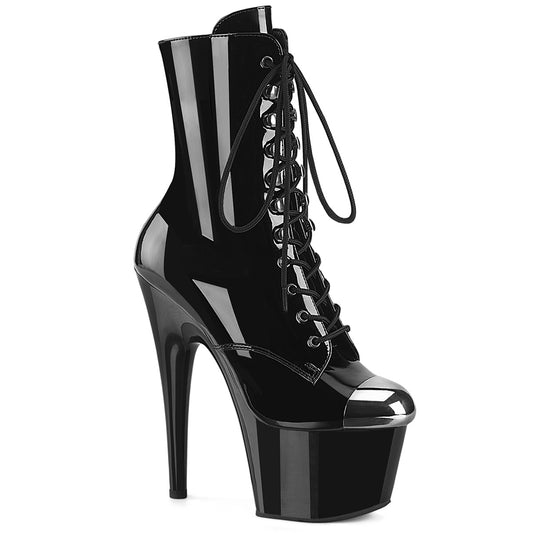 ADORE-1020ESC 7" Heel, 2 3/4" PF External Steel Cap Ankle Boot, Side Zip