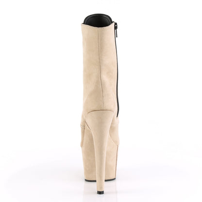 ADORE-1020FS *7" Heel, 2 3/4" PF Lace-Up Ankle Boot, Side Zip