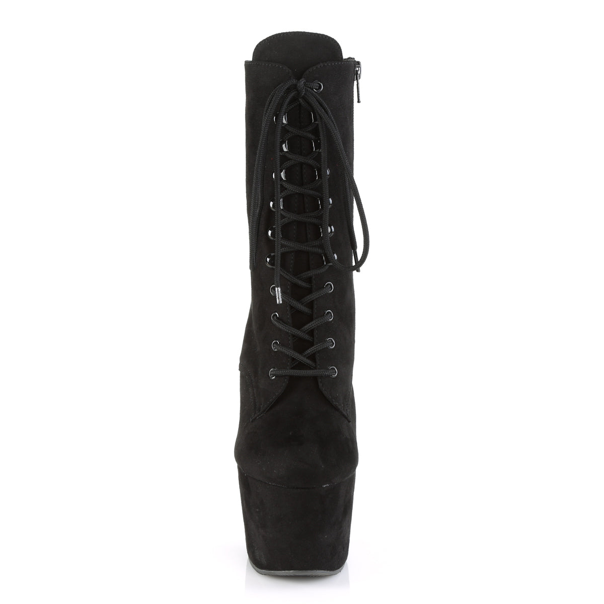 ADORE-1020FS *7" Heel, 2 3/4" PF Lace-Up Ankle Boot, Side Zip