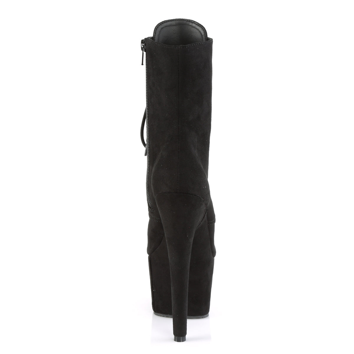 ADORE-1020FS *7" Heel, 2 3/4" PF Lace-Up Ankle Boot, Side Zip