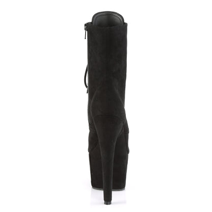 ADORE-1020FS *7" Heel, 2 3/4" PF Lace-Up Ankle Boot, Side Zip