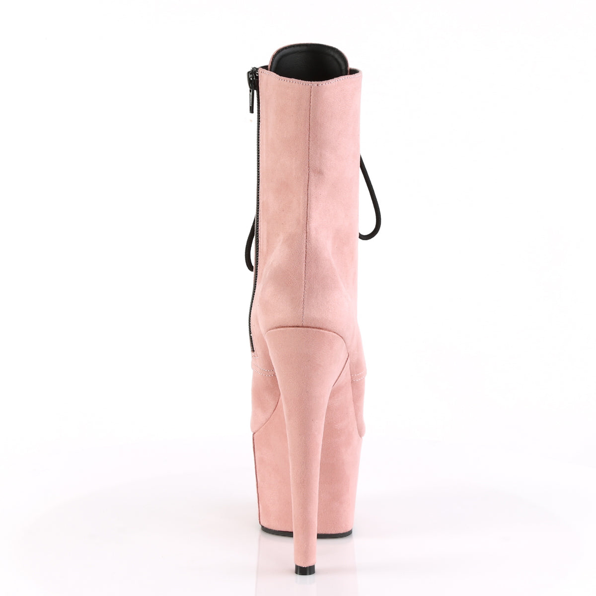 ADORE-1020FS 7" Heel, 2 3/4" PF Lace-Up Ankle Boot, Side Zip