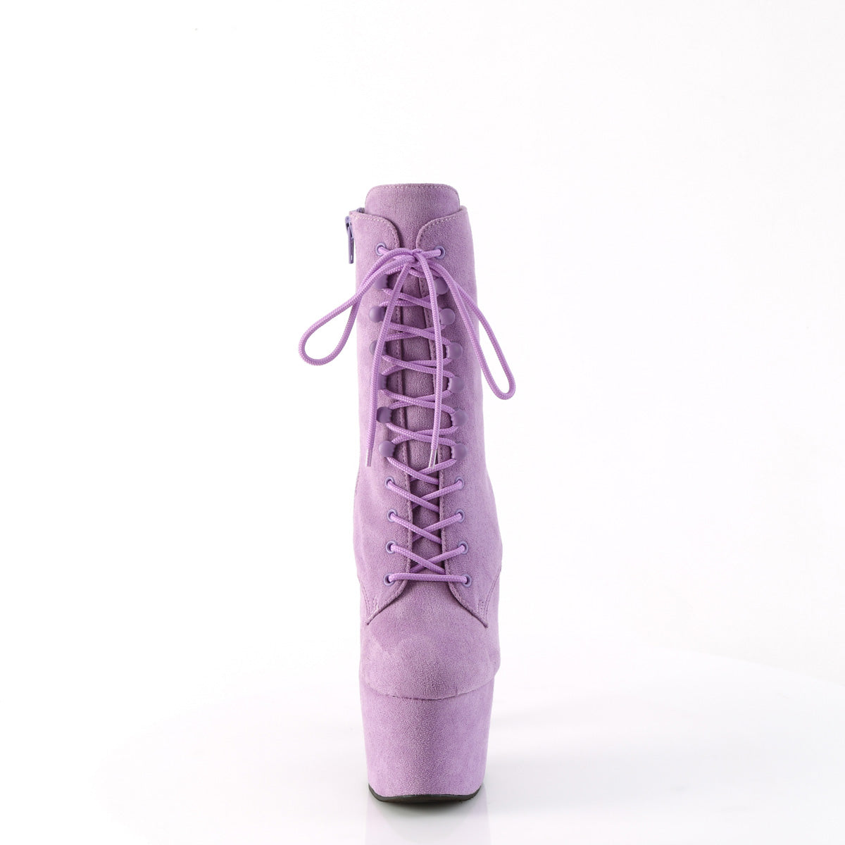 ADORE-1020FS 7" Heel, 2 3/4" PF Lace-Up Ankle Boot, Side Zip