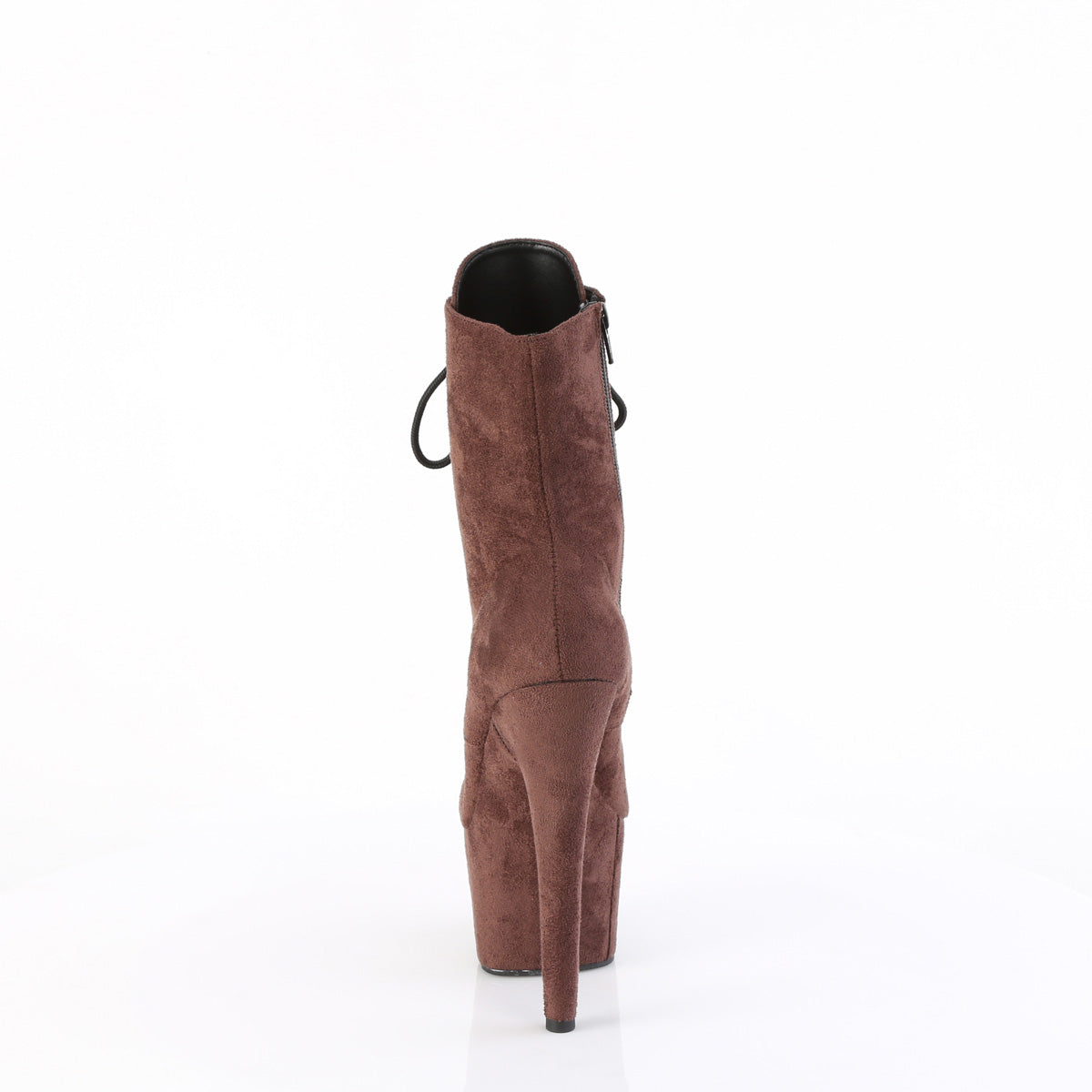 ADORE-1020FS *7" Heel, 2 3/4" PF Lace-Up Ankle Boot, Side Zip