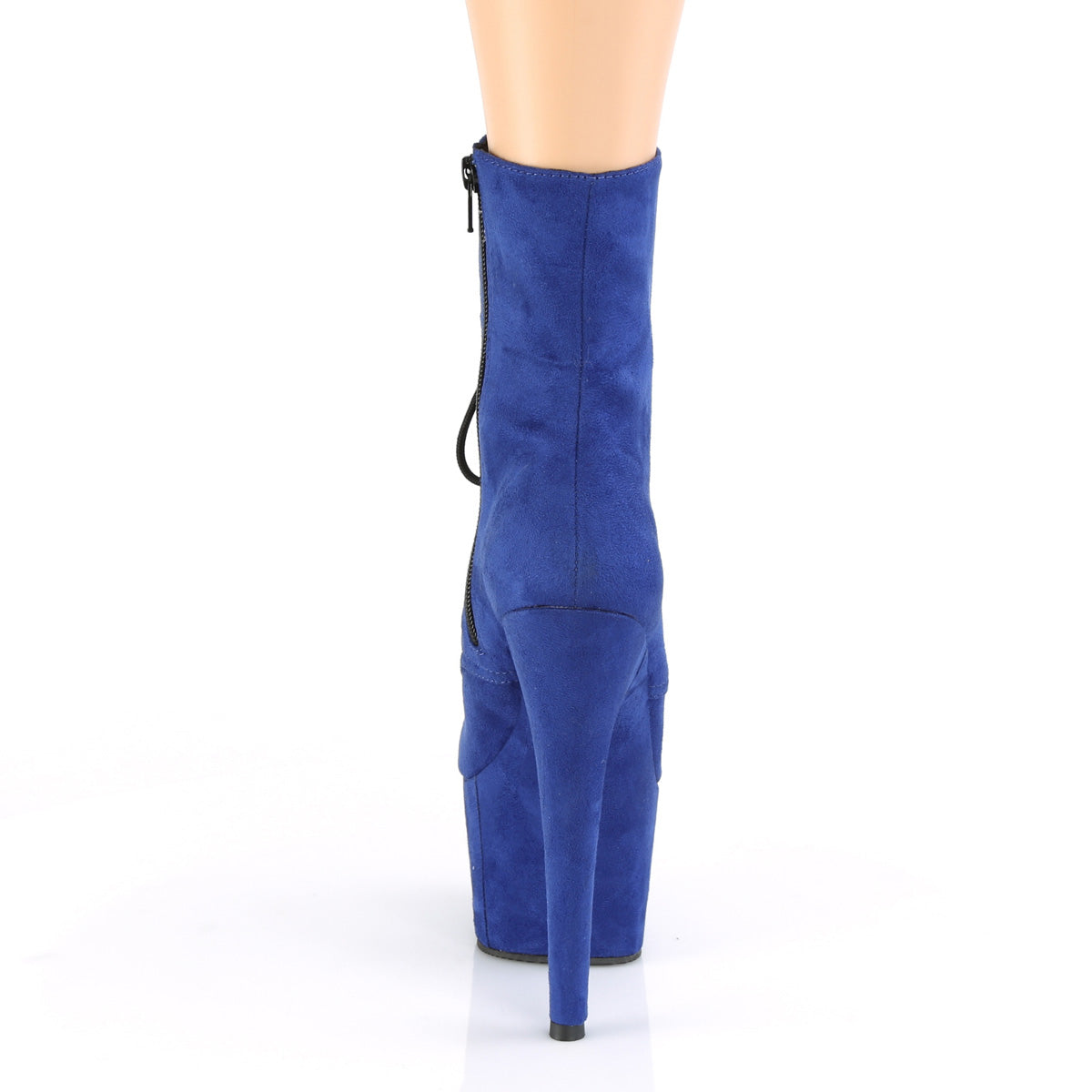 ADORE-1020FS *7" Heel, 2 3/4" PF Lace-Up Front Ankle Boot, Side Zip