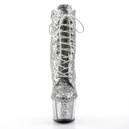 ADORE-1020G *7" Heel, 2 3/4" PF Glitter Ankle Boot