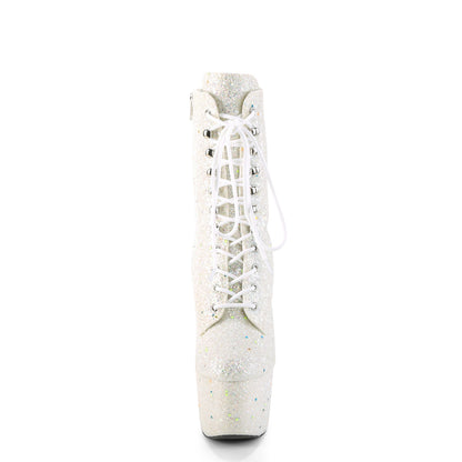 ADORE-1020GDLG *7" Heel, 2 3/4" PF Lace-Up Front Ankle Boot, Side Zip