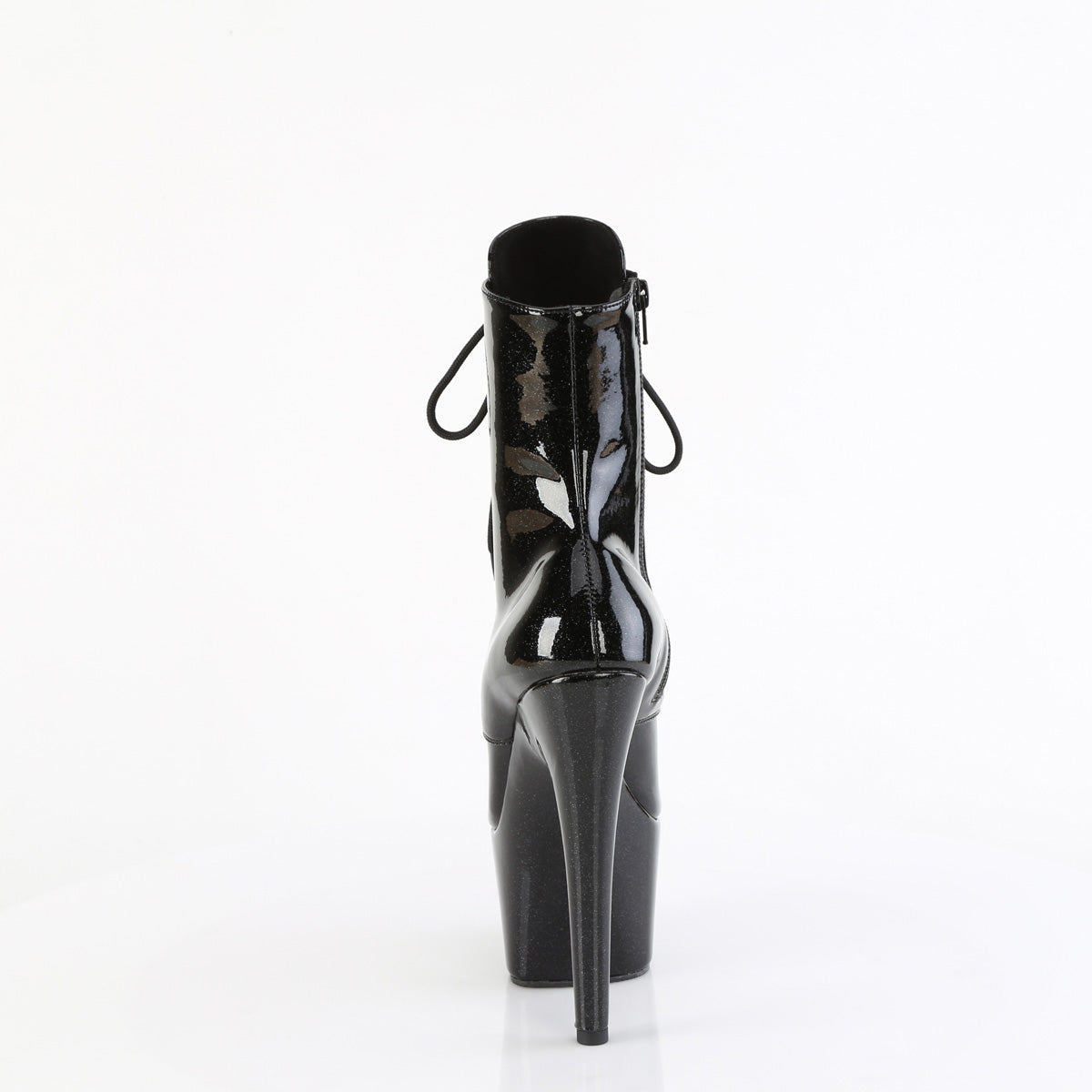 ADORE-1020GP *7" Heel, 2 3/4" PF Lace-Up Front Ankle Boot, Side Zip