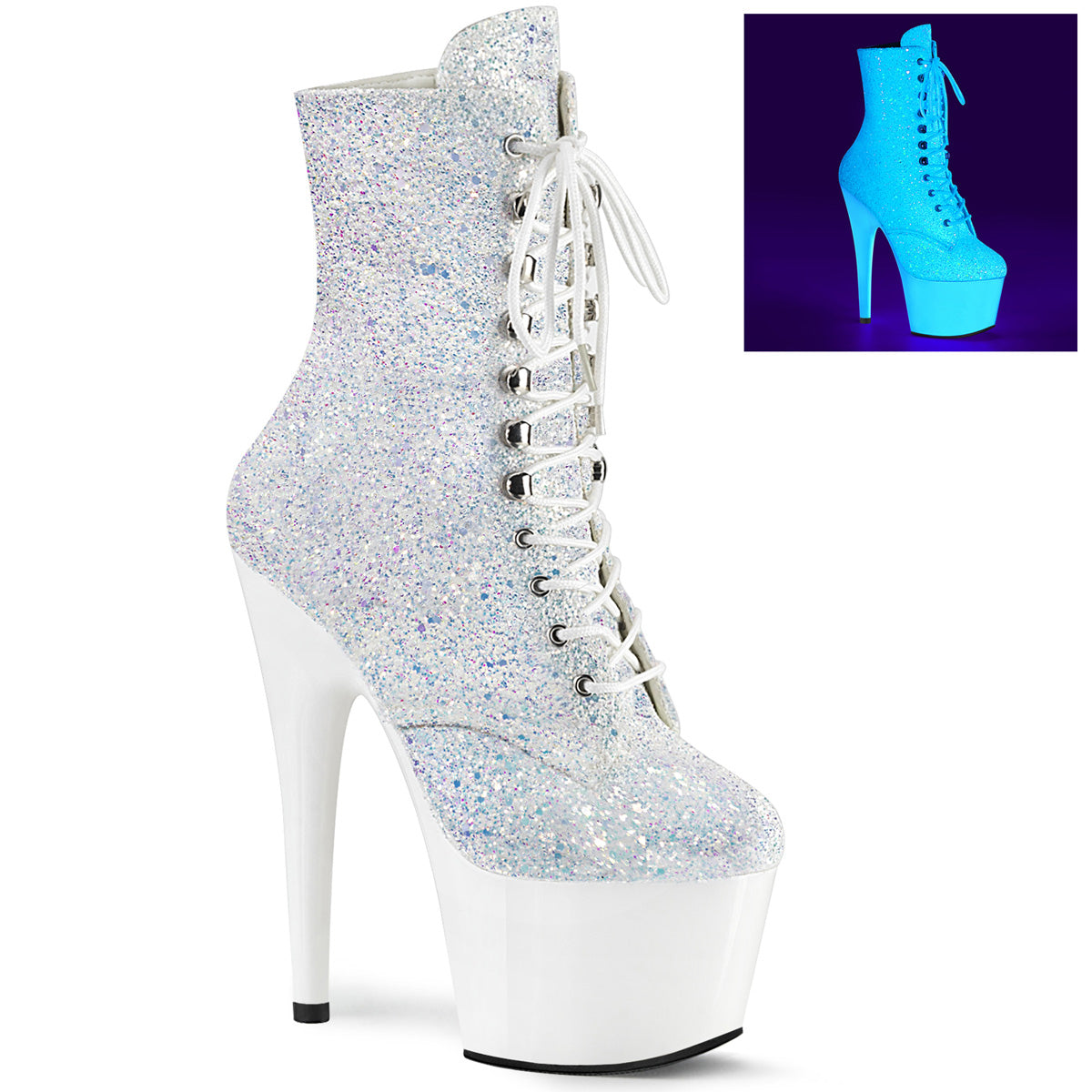 ADORE-1020LG 7" Heel, 2 3/4" PF Ankle Boot, Side Zip